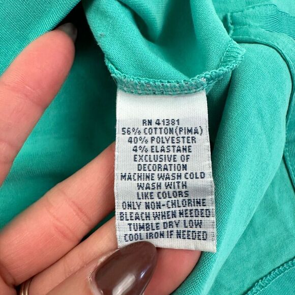 Polo Golf Ralph Lauren Teal Performance Pima Cotton Polo Shirt S/S Stretch Sz M - Picture 8 of 10